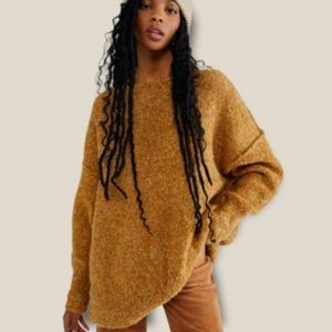 𝅺Free People Moira Slouchy Tunic Sweater Honeycomb